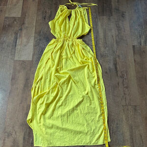 Women's CHOIES Yellow Maxi Dress Size S Holiday Clearance
